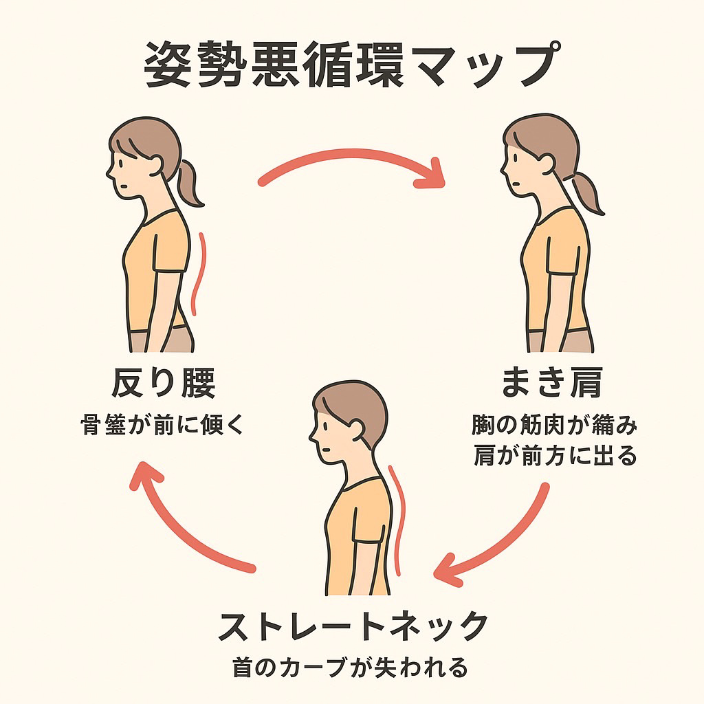 体のバランスが連動して起こる“姿勢連鎖”